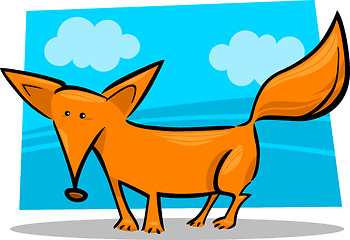 Image showing cartoon illustration of red fox