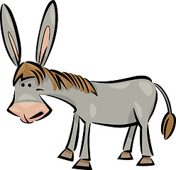 Image showing cartoon illustration of donkey