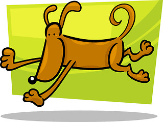 Image showing cartoon doodle of running dog