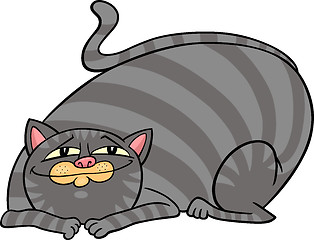Image showing tabby fat cat cartoon