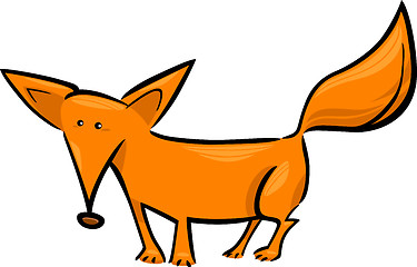 Image showing cartoon illustration of red fox