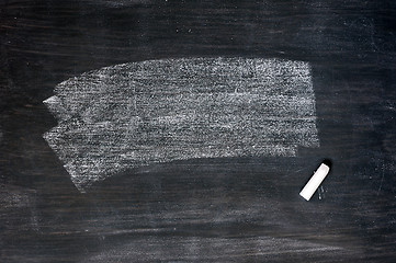 Image showing Smudged blackboard background with chalk and copy space