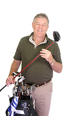 Image showing Man Holding Golf Club