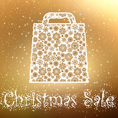 Image showing Gold Christmas sale Background. EPS 8