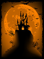 Image showing Scary halloween vector with magical abbey. EPS 8