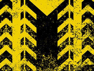 Image showing A grungy and worn hazard stripes texture. EPS 8