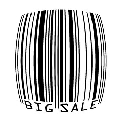 Image showing Big Sale bar codes all data is fictional. EPS 8