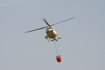 Image showing Firefighter helicopter in flight