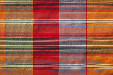 Image showing Multicoloured fabric with geometric pattern