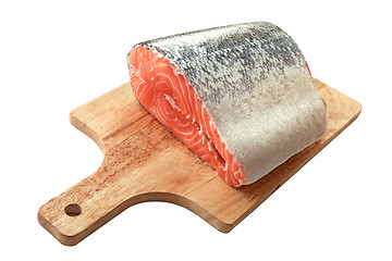 Image showing Salmon on a cutting board