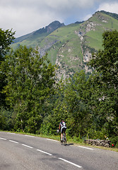 Image showing Lonely Amateur Cyclist