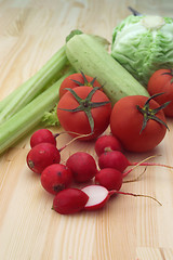 Image showing fresh raddish and vegetables