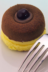 Image showing chocolate cherry cake
