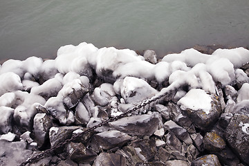 Image showing Frozen rocks