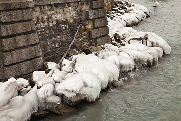 Image showing Frozen rocks