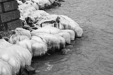 Image showing Frozen rocks