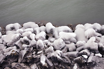 Image showing Frozen rocks