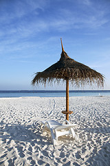 Image showing Parasol on beach