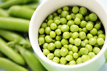 Image showing green peas