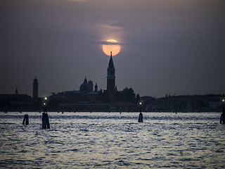 Image showing Sunset Venice Italy