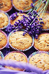 Image showing lavender muffins