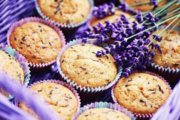 Image showing lavender muffins