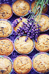 Image showing lavender muffins