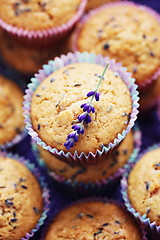 Image showing lavender muffins