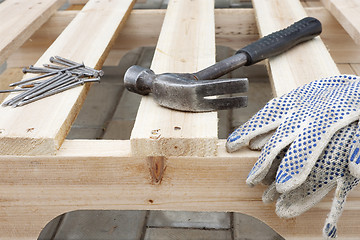 Image showing Manufacture of wooden platforms