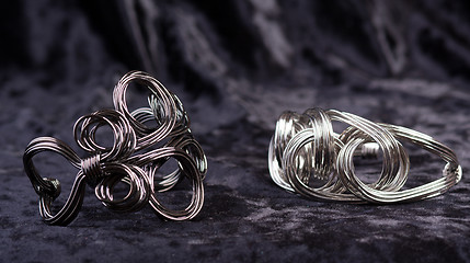 Image showing Two jewelry twisted bracelets