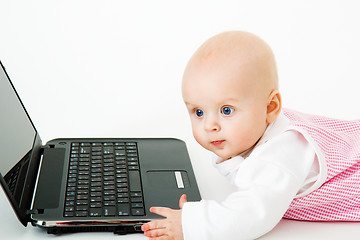 Image showing kid with a laptop