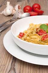 Image showing Pasta With Garlic and Tomatoes