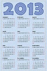 Image showing Calendar 2013