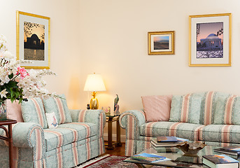 Image showing Modern living room with couches