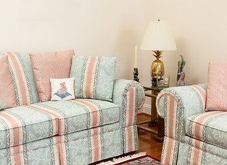 Image showing Modern living room with couches