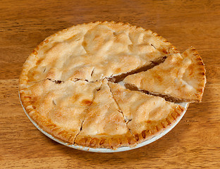 Image showing Freshly baked homemade apple pie