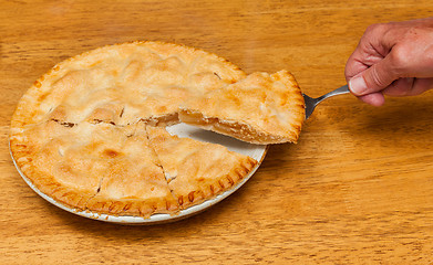 Image showing Freshly baked homemade apple pie