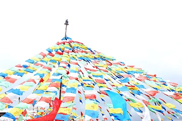 Image showing Colorful Tibetan prayer flags
