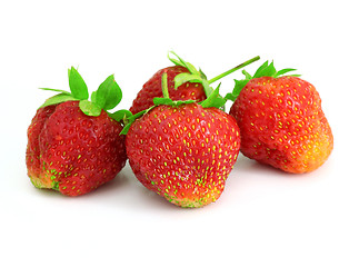 Image showing Strawberries isolated over white background