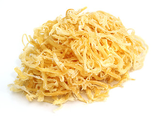 Image showing dried squid isolated on the white background