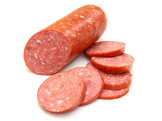 Image showing Sausage cut by slices 