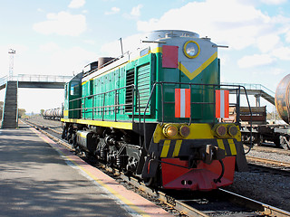 Image showing Diesel engine - the locomotive