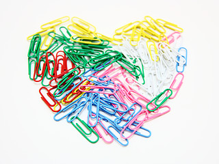 Image showing Heart from paper clips