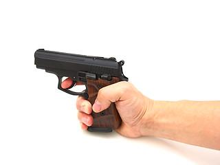 Image showing Hand with gun isolated