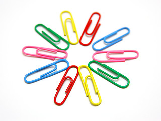 Image showing Flower from paper clips