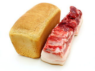 Image showing bread and the big piece of meat 