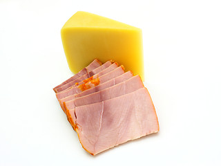 Image showing Piece cheese with a meat 