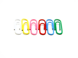 Image showing Color paper clips to background.