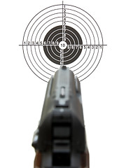 Image showing Pistol a target