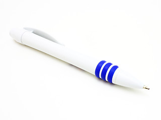 Image showing The dark blue ball pen